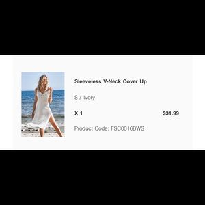 White Cupshe swim cover up